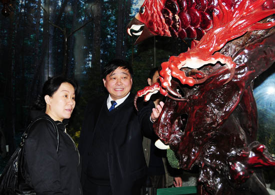 公安部经侦总局副局长韩浩参观中华灵芝文化馆
